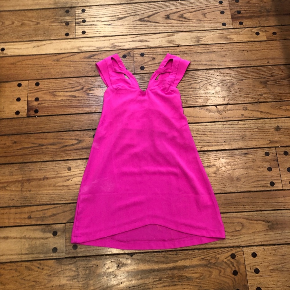 Bright pink dress